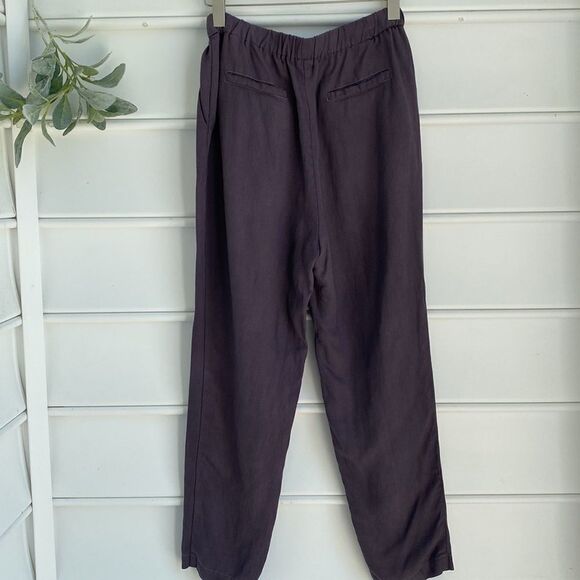 Vetta Capsule Tencel Tapered Pants Pull-On Purple Medium Pockets Comfortable - Picture 14 of 14